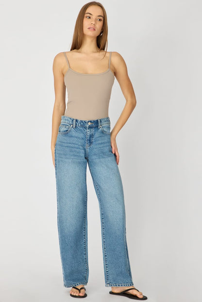 Brown Supersoft Cami Scoop Neck Strappy Slim Fit