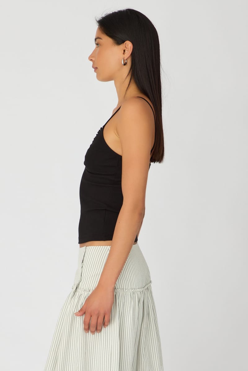 Black Sweetheart Neckline Cami