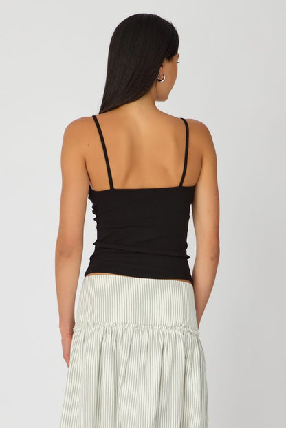 Black Sweetheart Neckline Cami